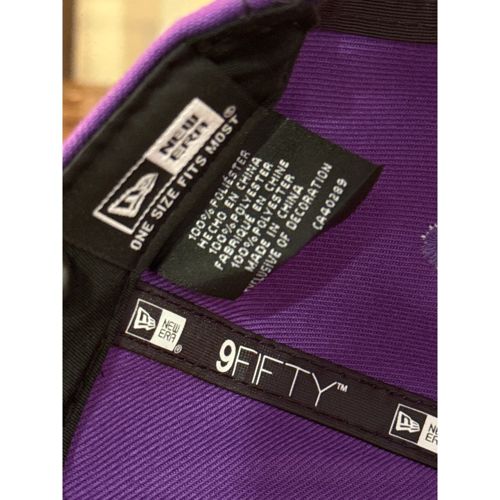 New Era 9FIFTY Los Angeles Lakers Snapback Hat Purple NBA Basketball Cap OSFM - Picture 6 of 6